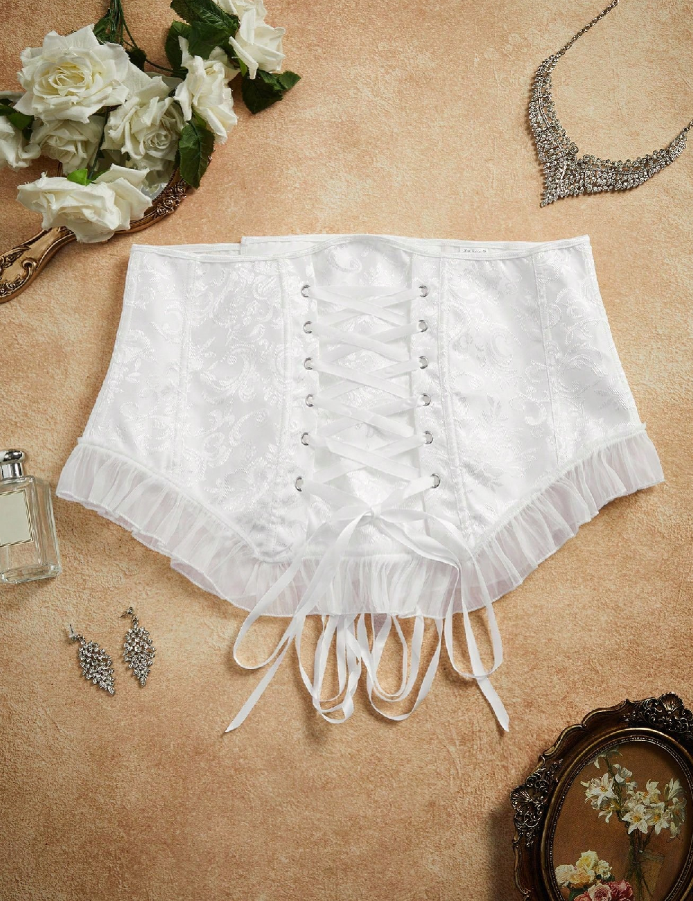 Corset SHEIN CURVE, alb