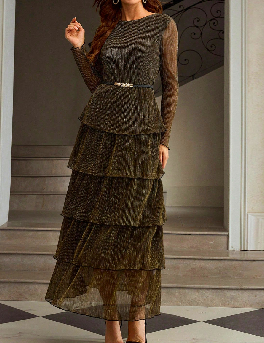 Rochie lunga SHEIN, verde