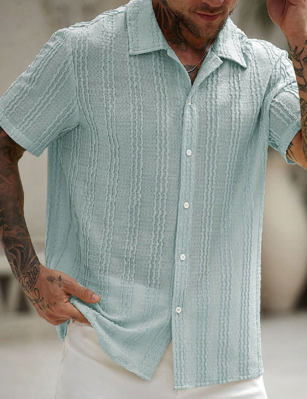 Camasa SHEIN, turcoaz