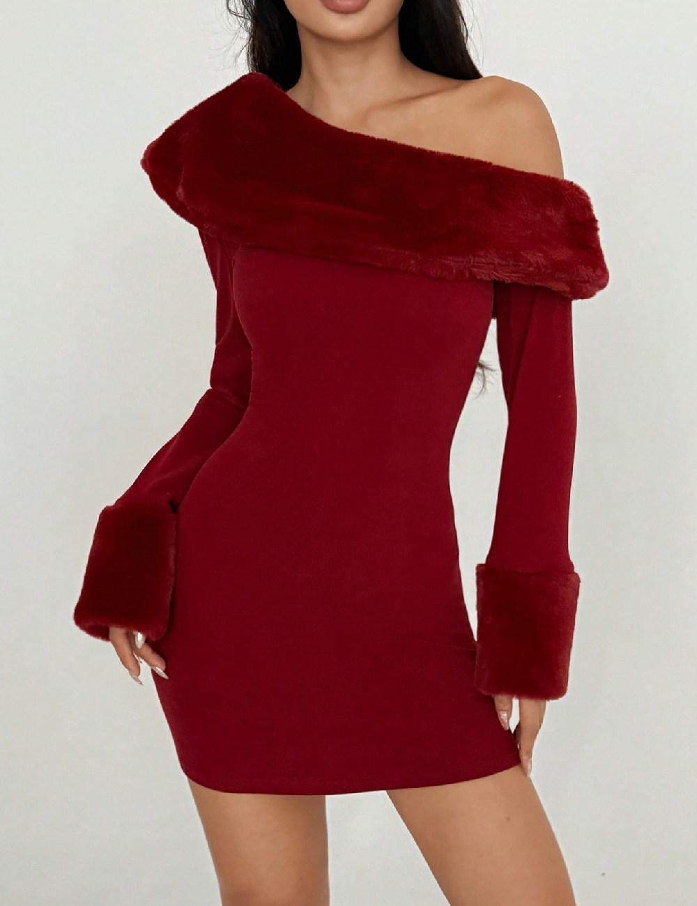 Rochie scurta SHEIN, rosu