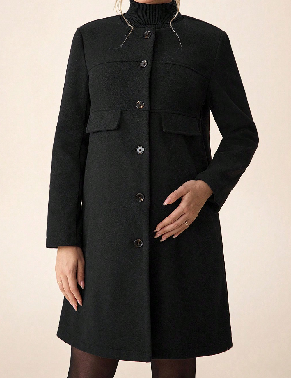 Palton SHEIN Maternity, negru