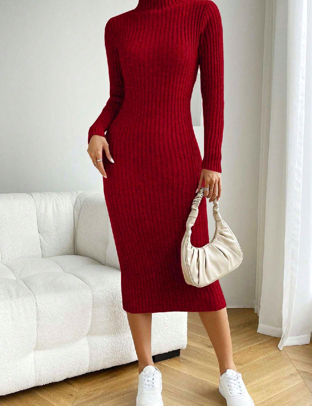 Rochie medie SHEIN, rosu