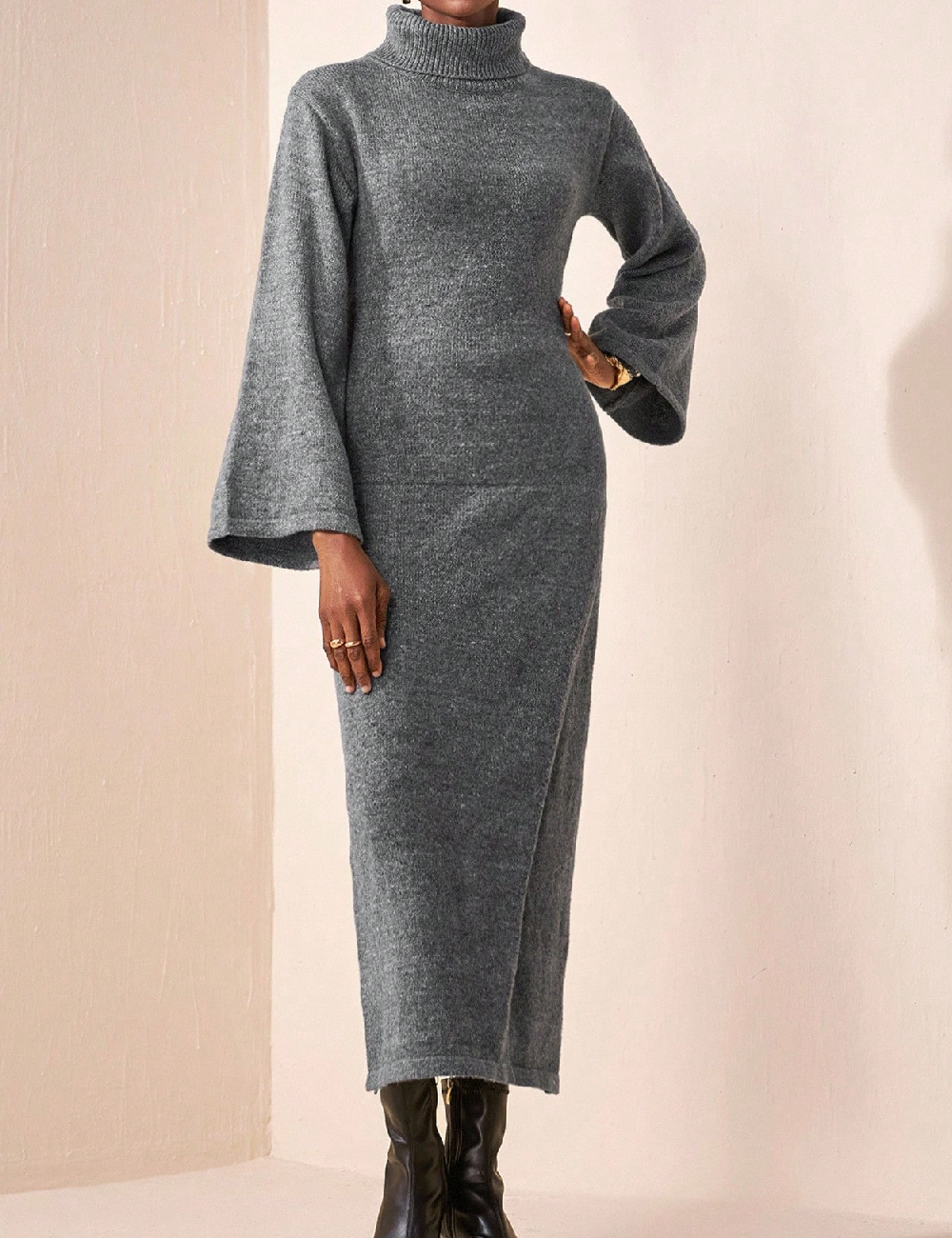 Rochie medie SHEIN, gri