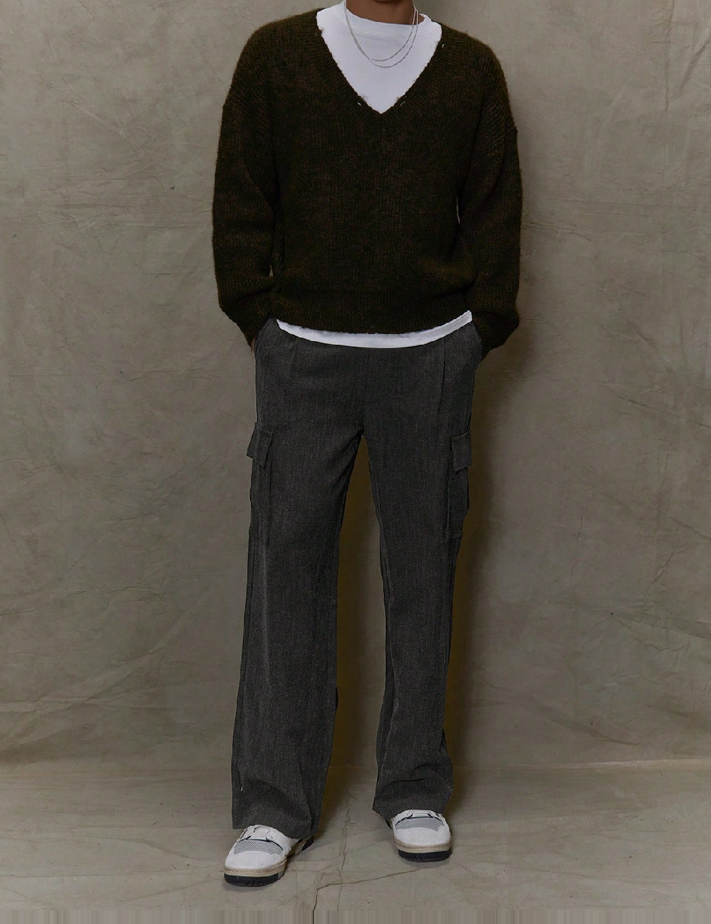 Pantaloni SHEIN, gri inchis