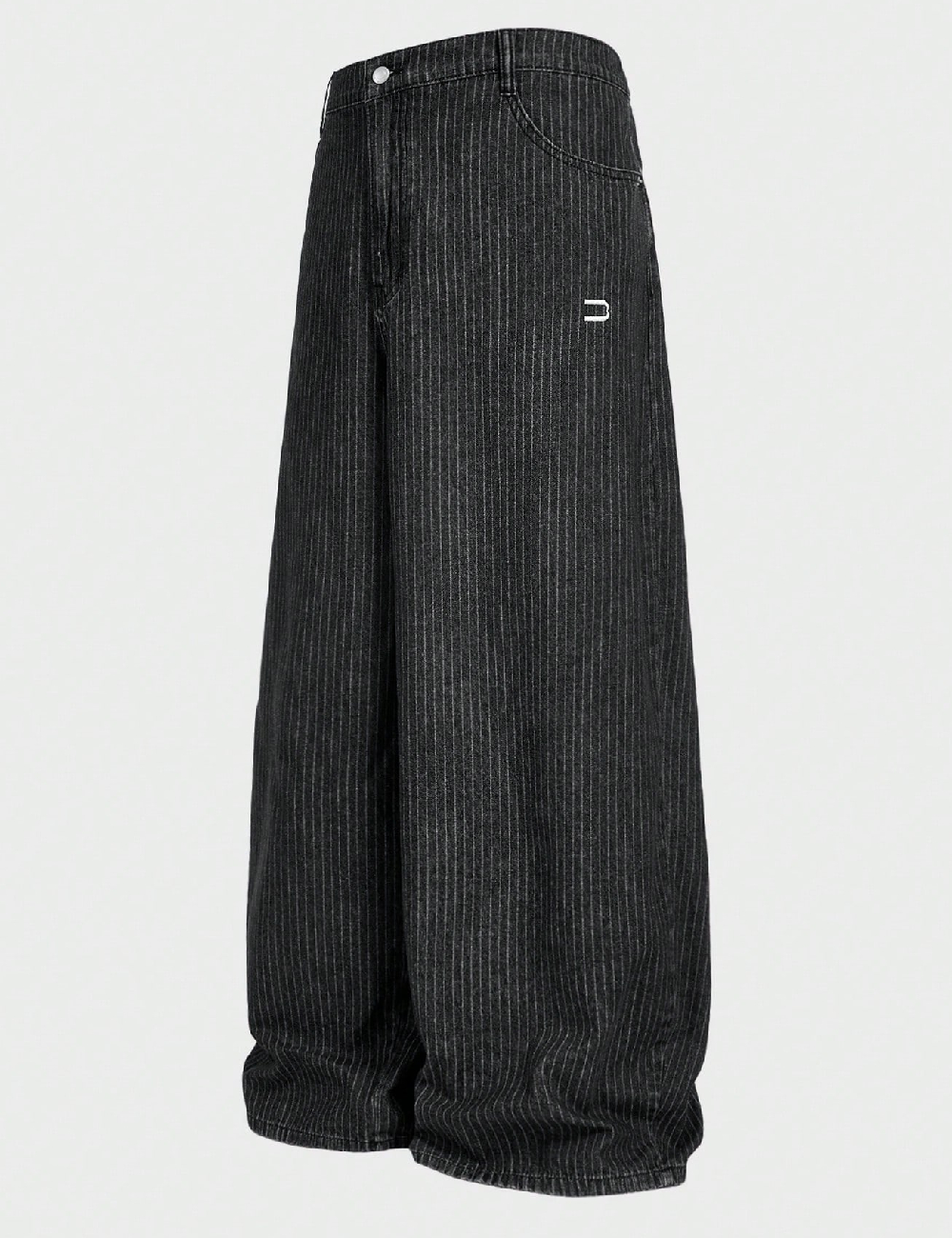 Pantaloni SHEIN Plus Size Men, gri inchis