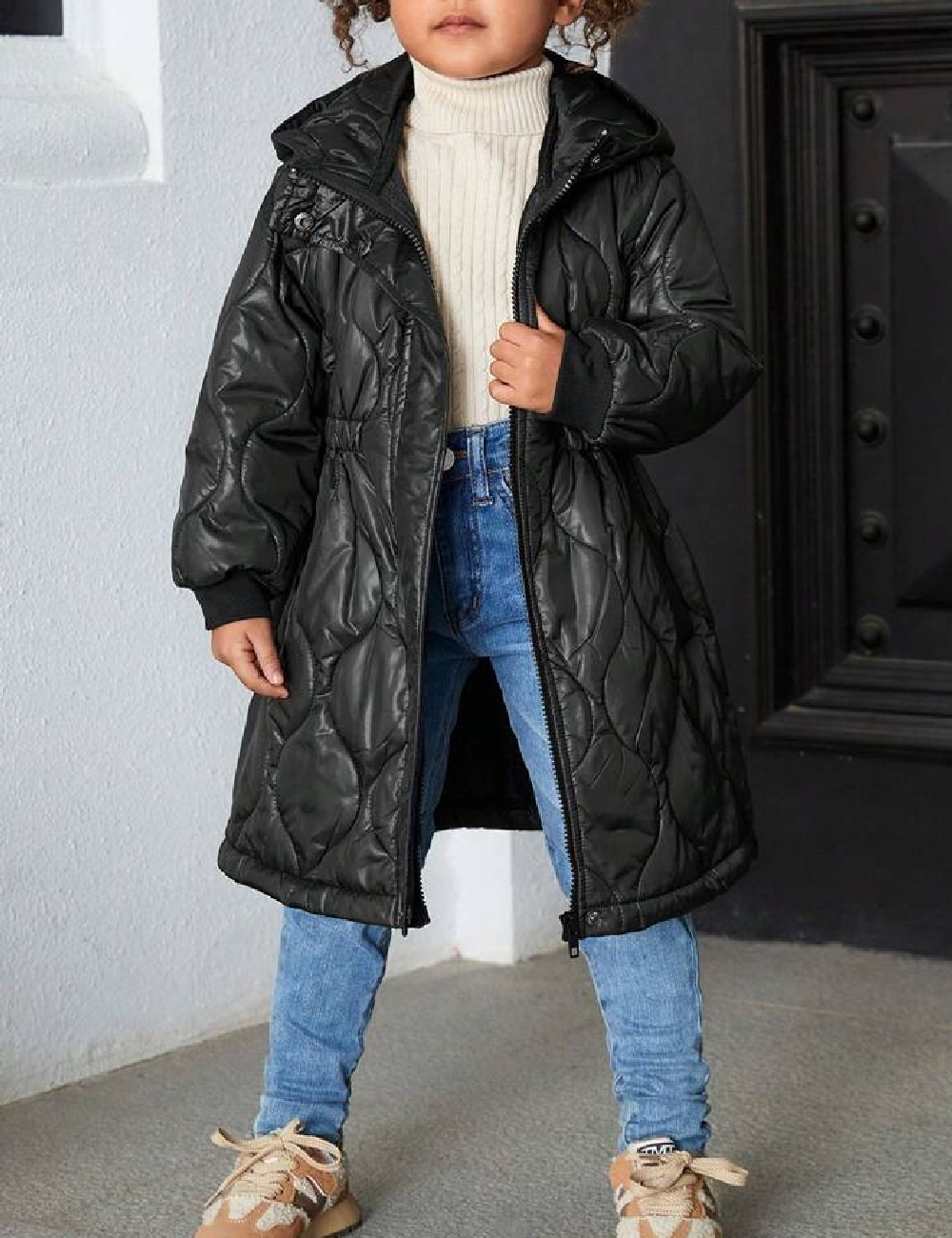 Geaca Shein Kids, negru