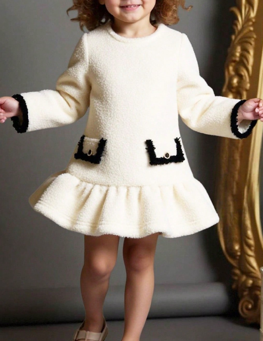 Rochie Shein Kids, ecru