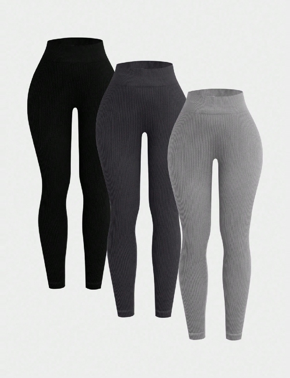 Set colanti 3 perechi Shein Kids, mix culori