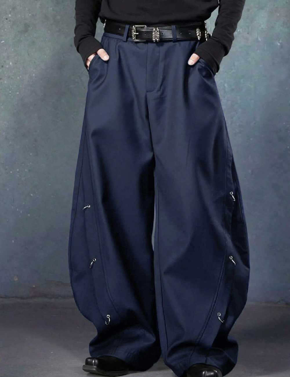 Pantaloni SHEIN, bleumarin