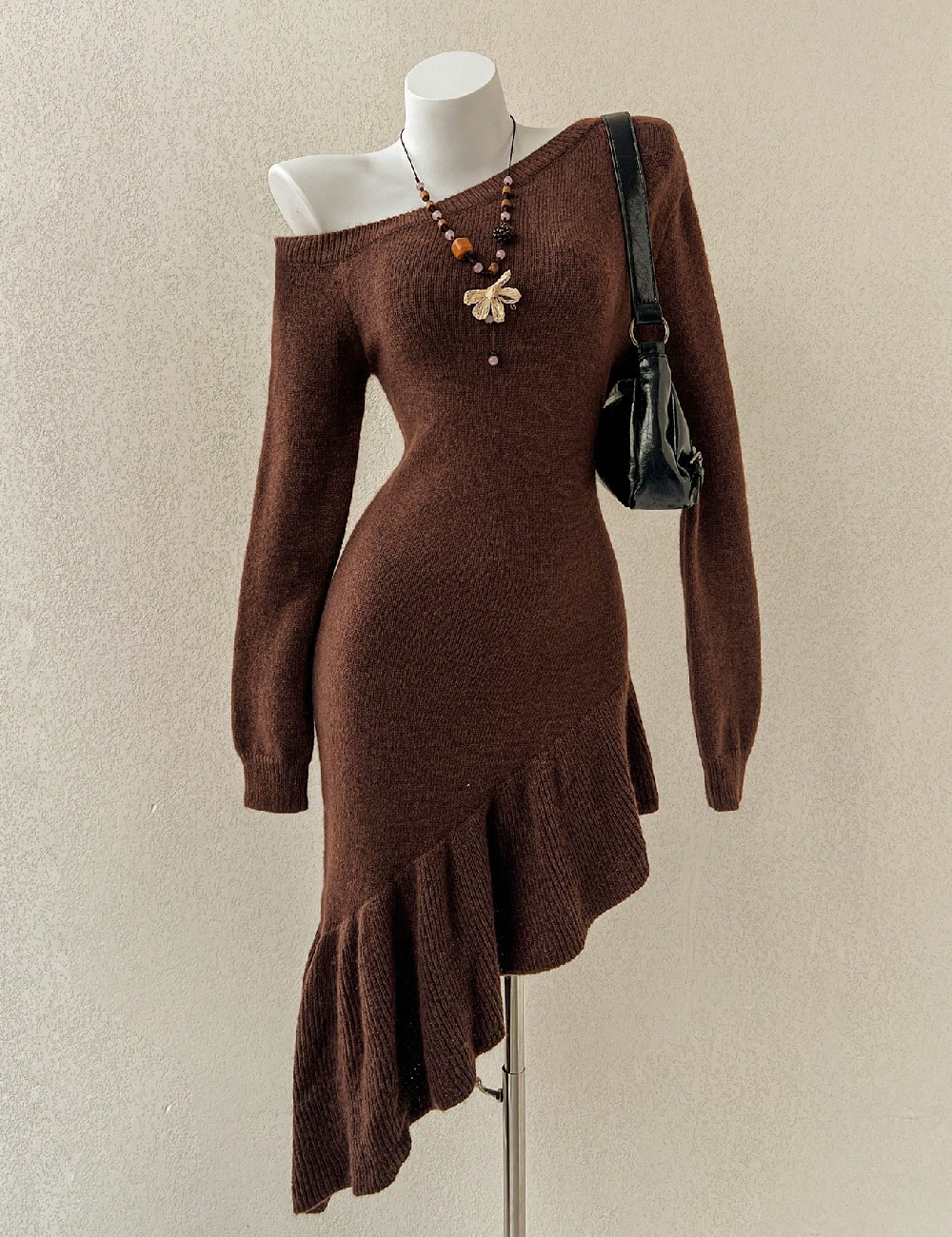 Rochie medie SHEIN, maro