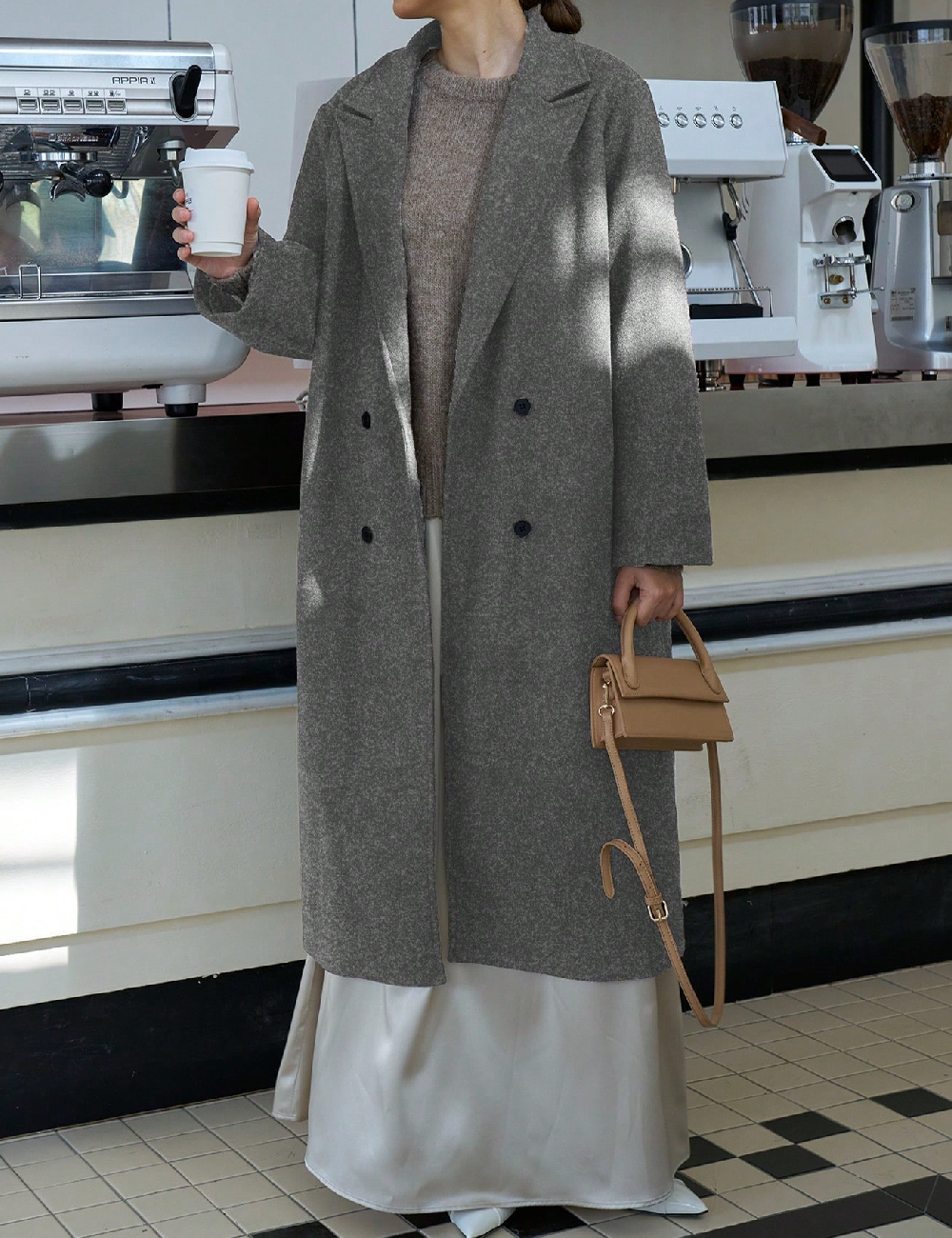 Palton SHEIN CURVE, gri