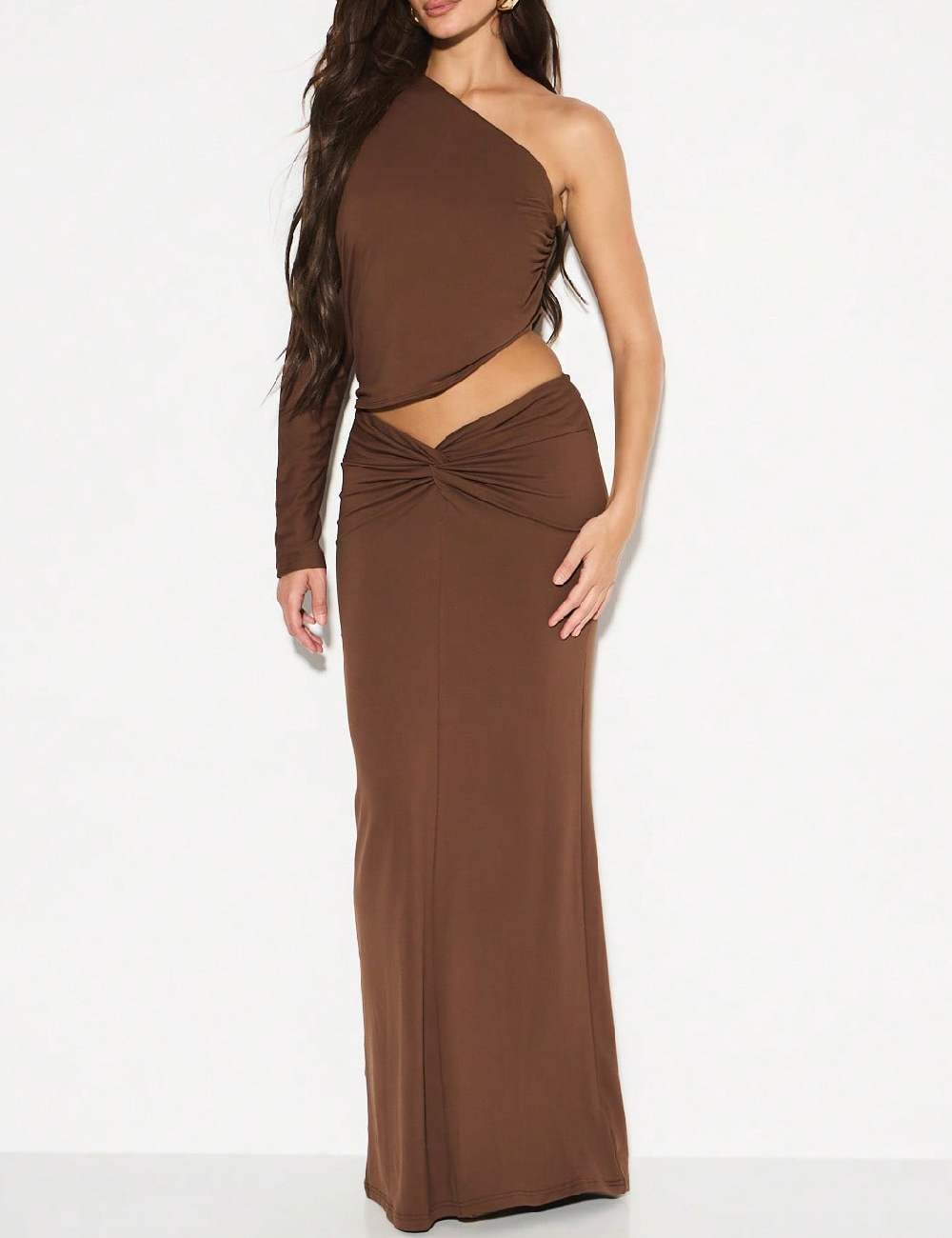 Rochie lunga SHEIN, maro