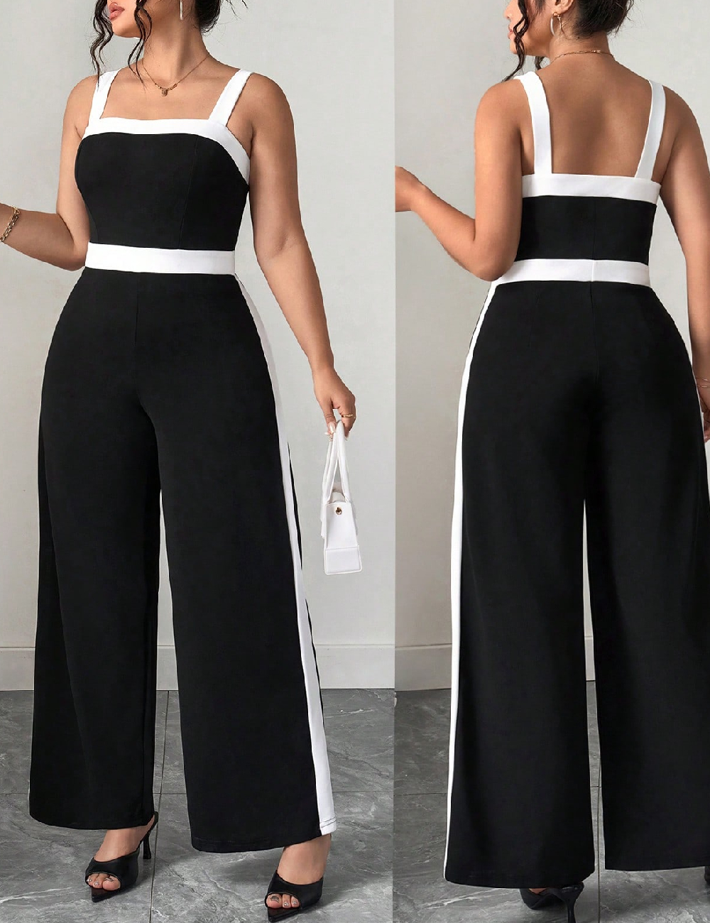 Salopeta SHEIN CURVE, negru