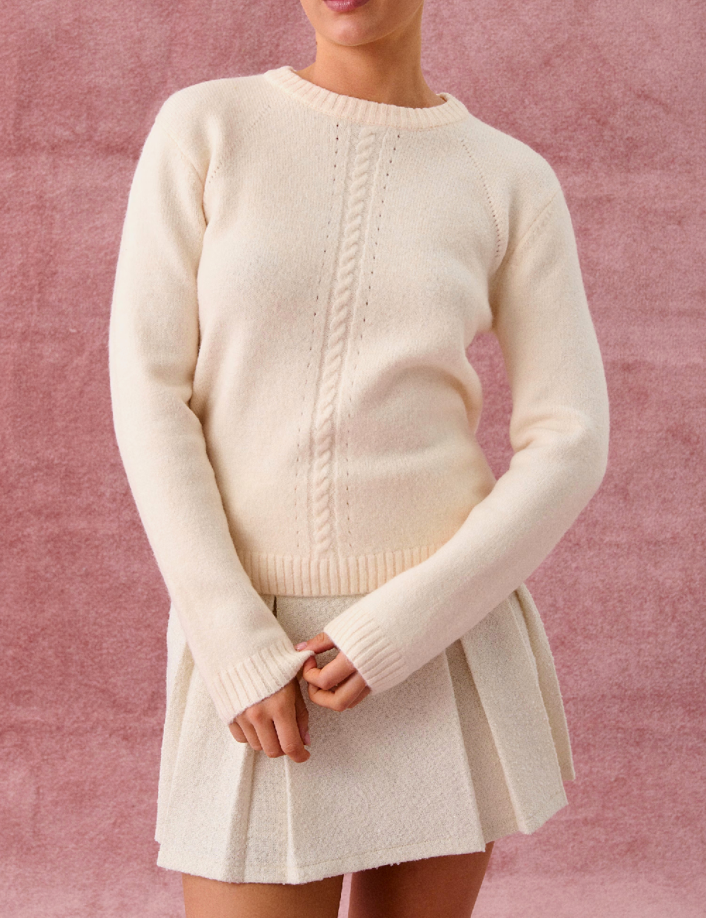 Pulover Sinsay, crem