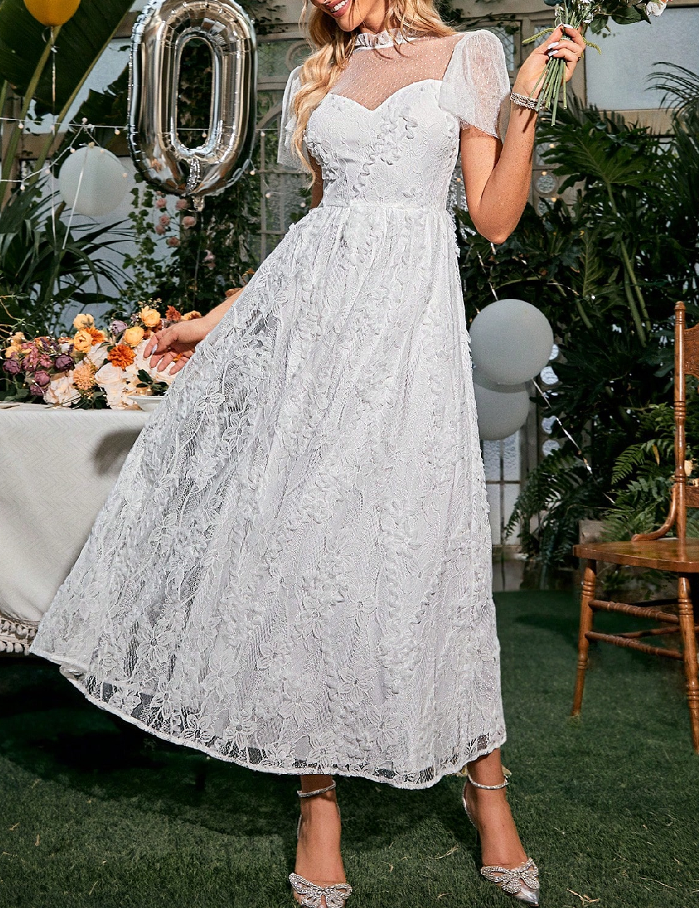 Rochie lunga SHEIN, alb