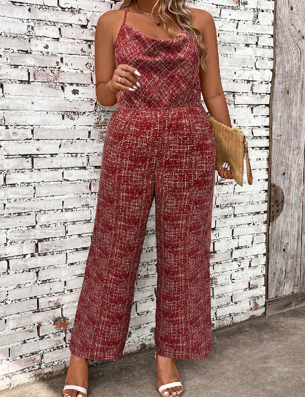 Salopeta SHEIN CURVE, rosu