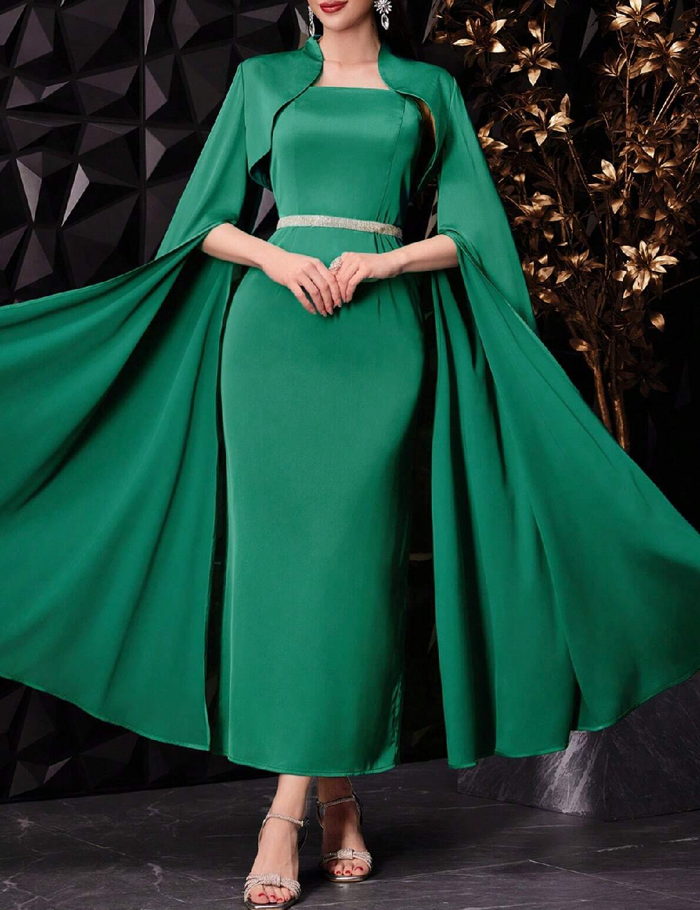 Rochie lunga SHEIN, verde