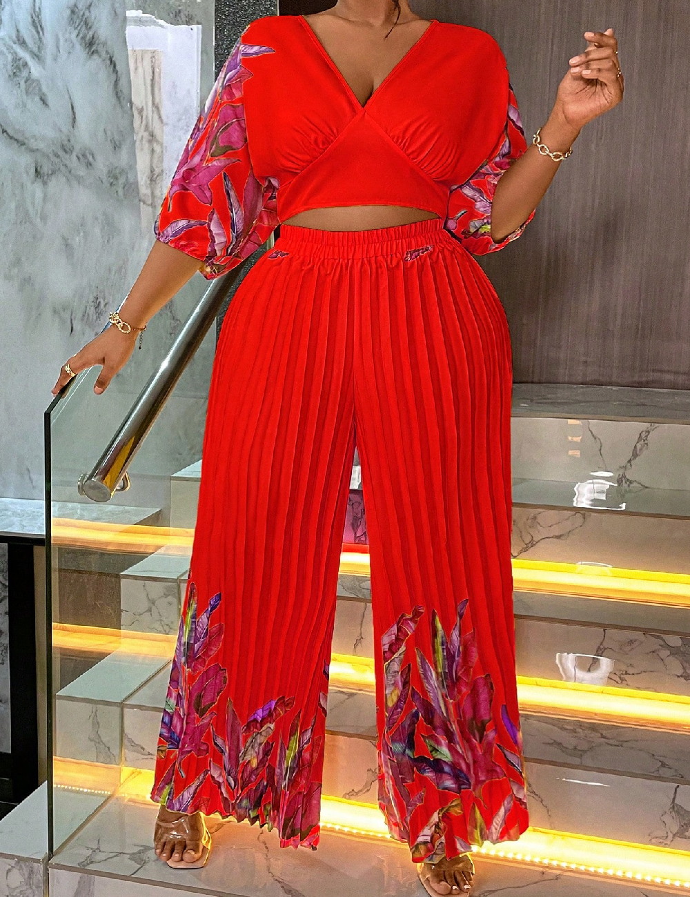 Compleu SHEIN CURVE, rosu