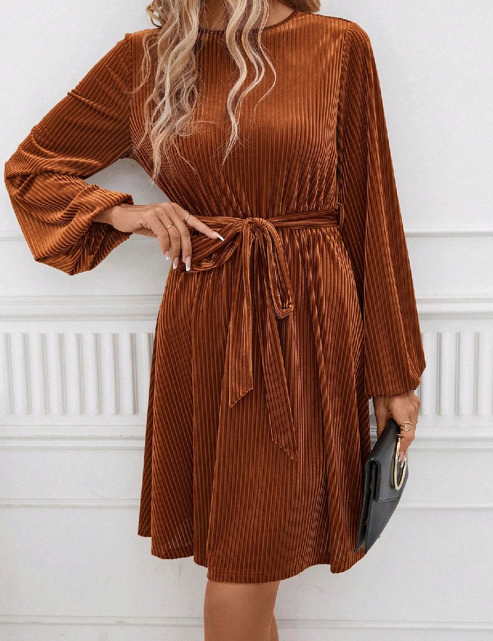 Rochie scurta SHEIN, maro