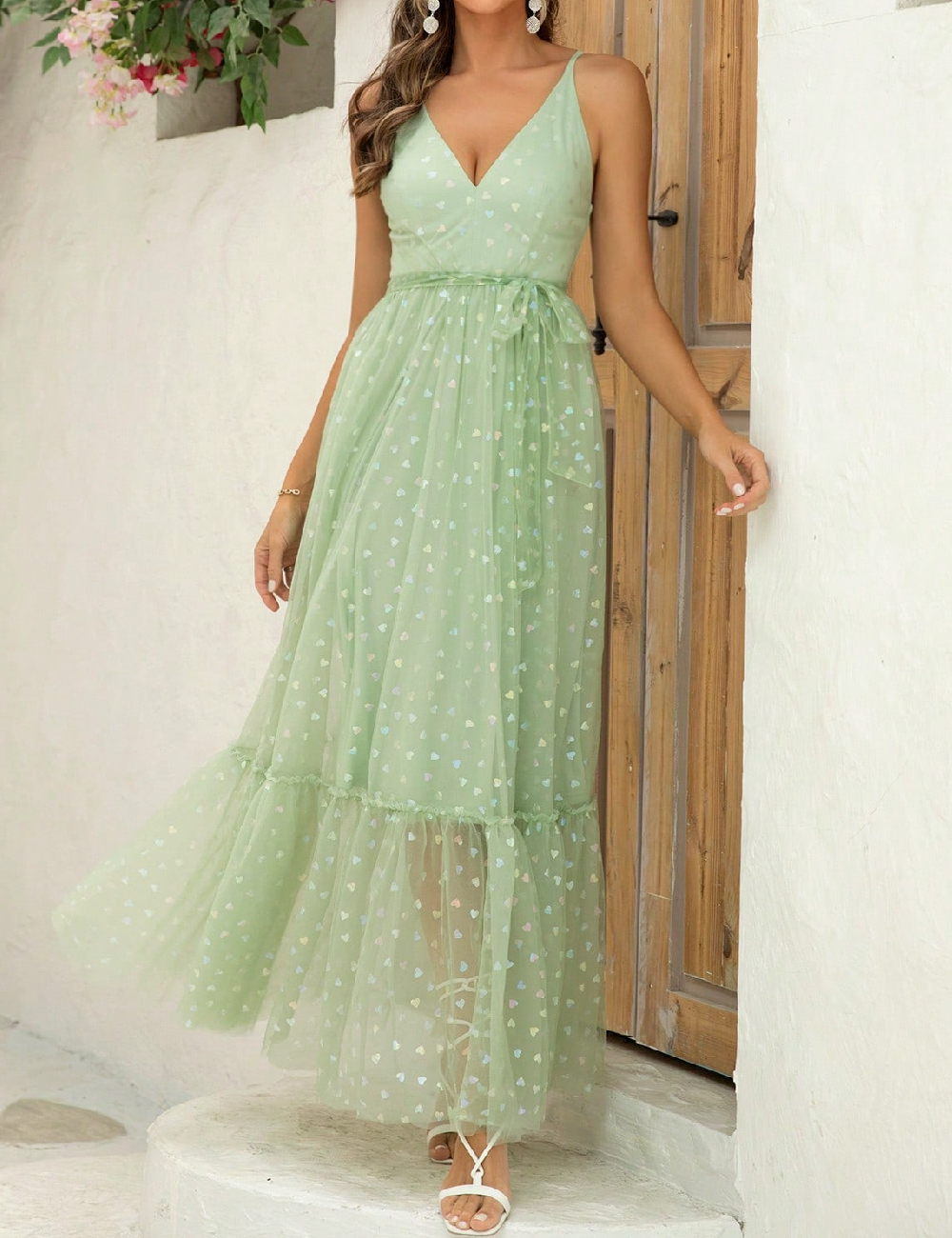 Rochie lunga SHEIN, verde