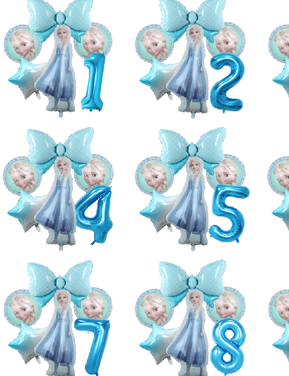 Set baloane cifra 4 SHEIN, albastru