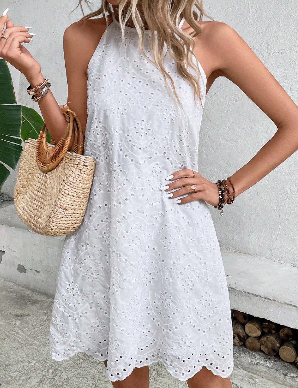 Rochie scurta SHEIN, alb