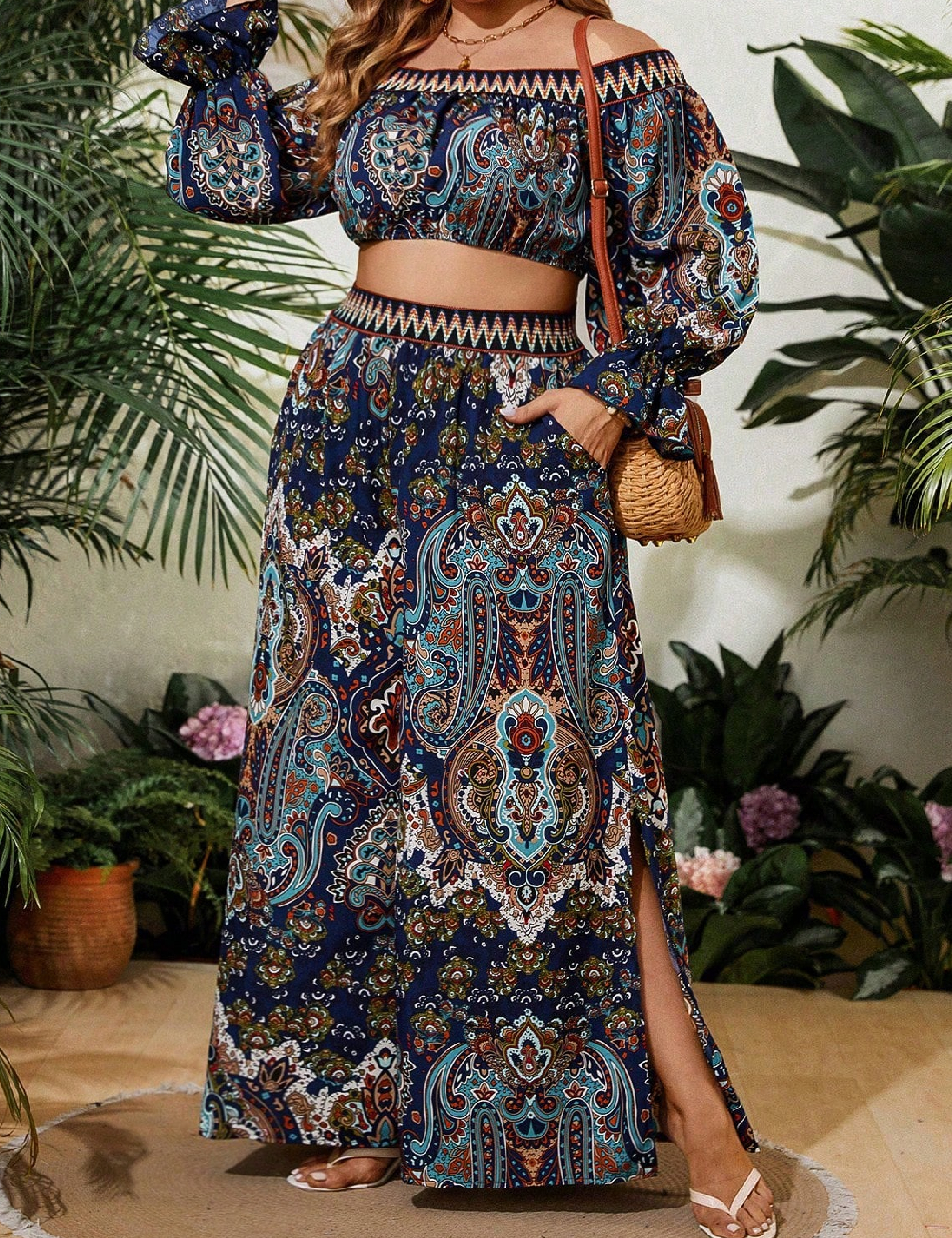 Compleu SHEIN CURVE, albastru