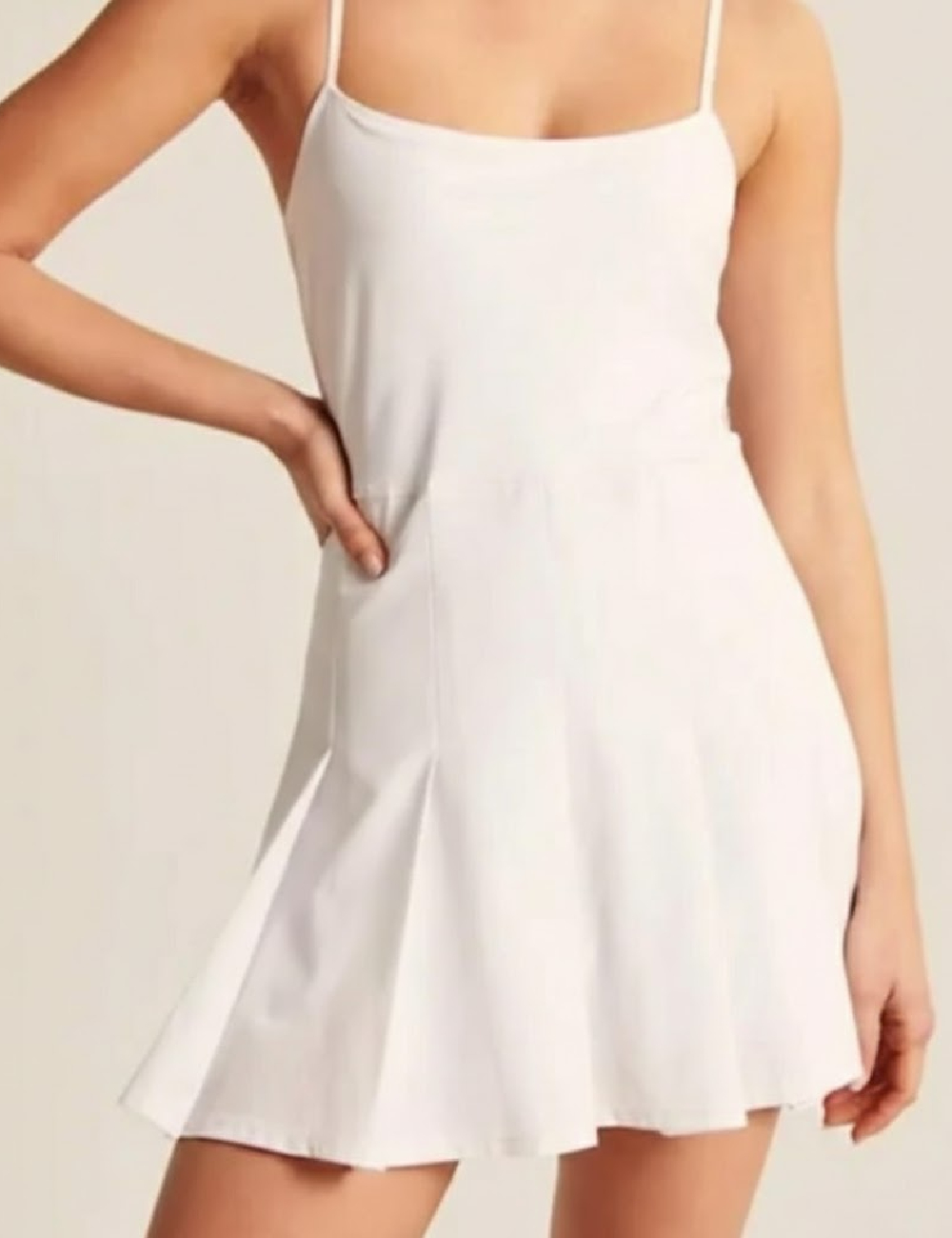 Salopeta scurta Abercrombie&Fitch, alb