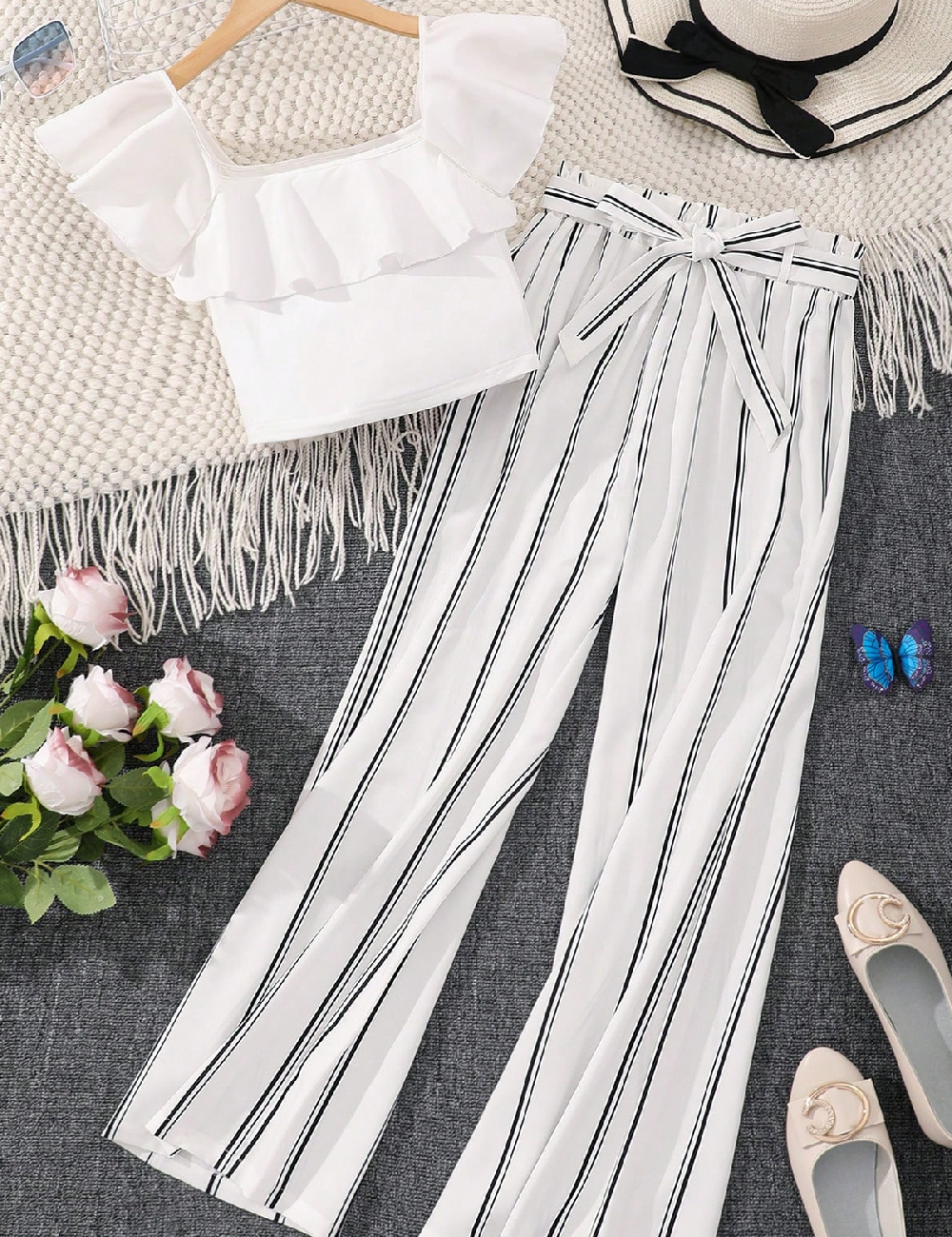 Compleu Shein Kids, alb