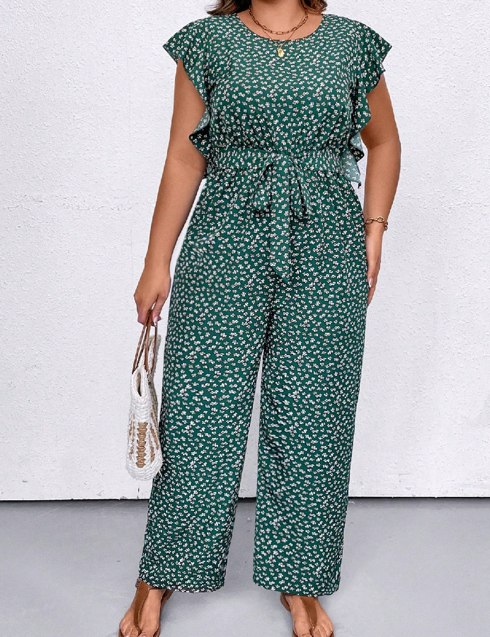 Salopeta SHEIN CURVE, verde