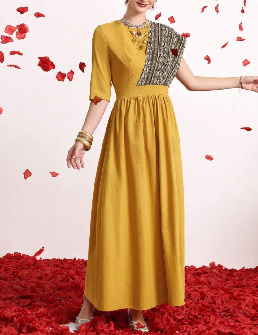 Rochie lunga SHEIN, galben