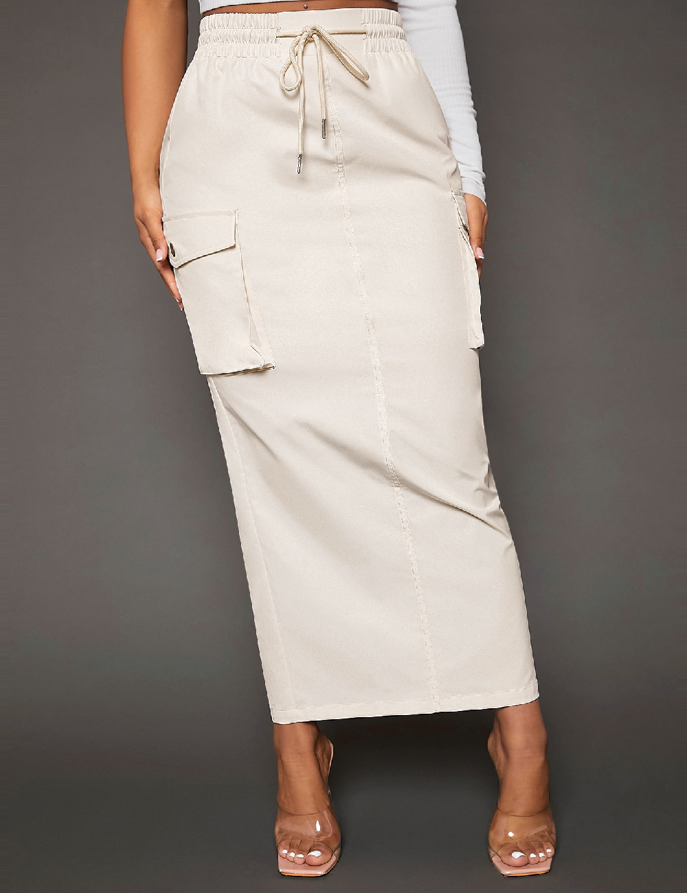 Fusta SHEIN, ecru
