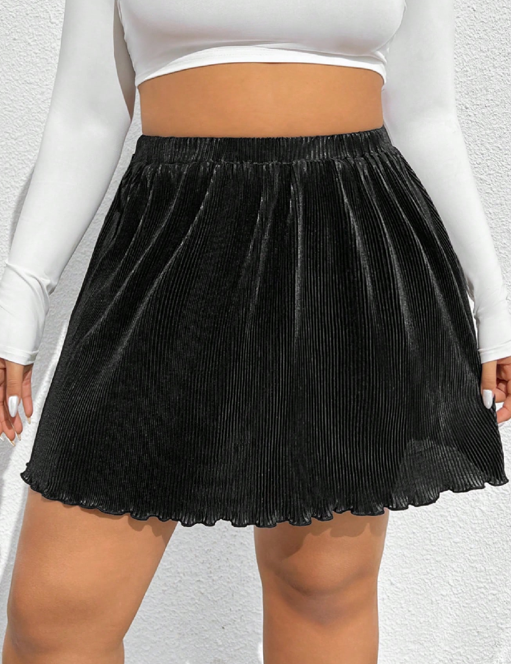 Fusta SHEIN CURVE, negru