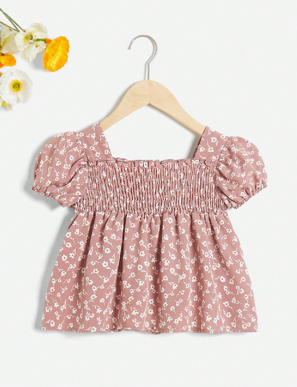 Bluza Shein Kids, roz pudra