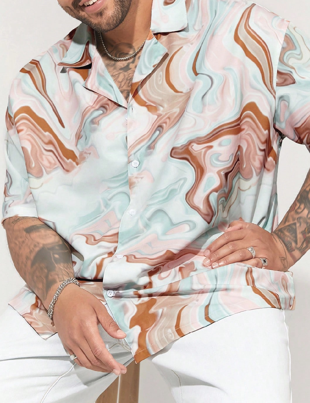 Camasa SHEIN Plus Size Men, mix culori