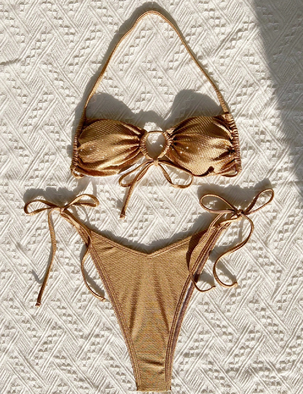 Costum de baie SHEIN, maro