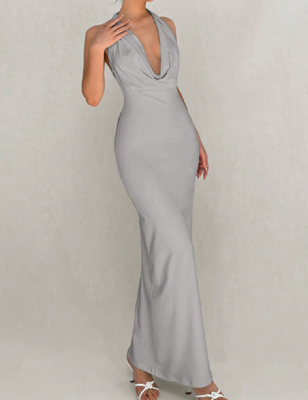 Rochie lunga SHEIN, gri