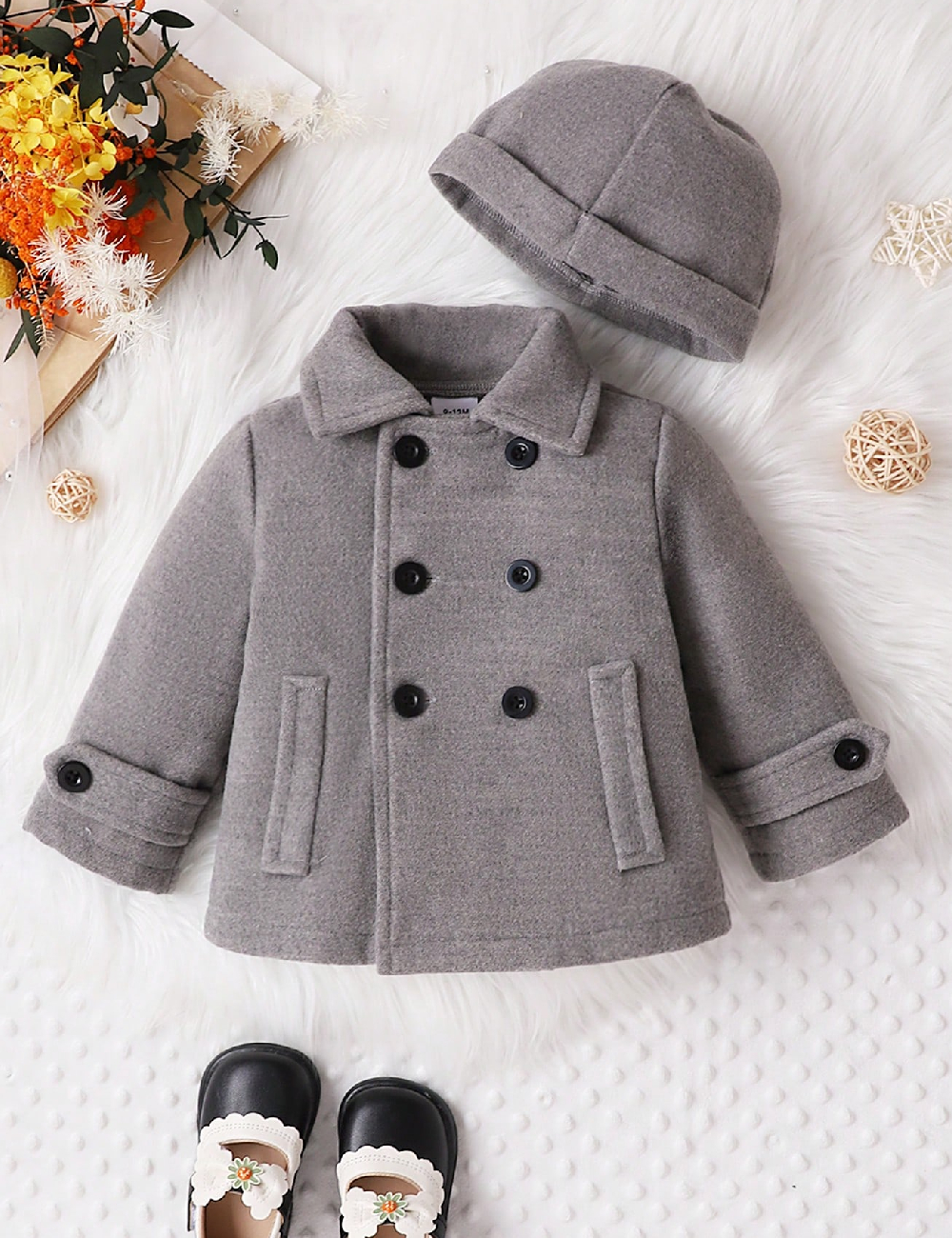 Palton Shein Kids, gri