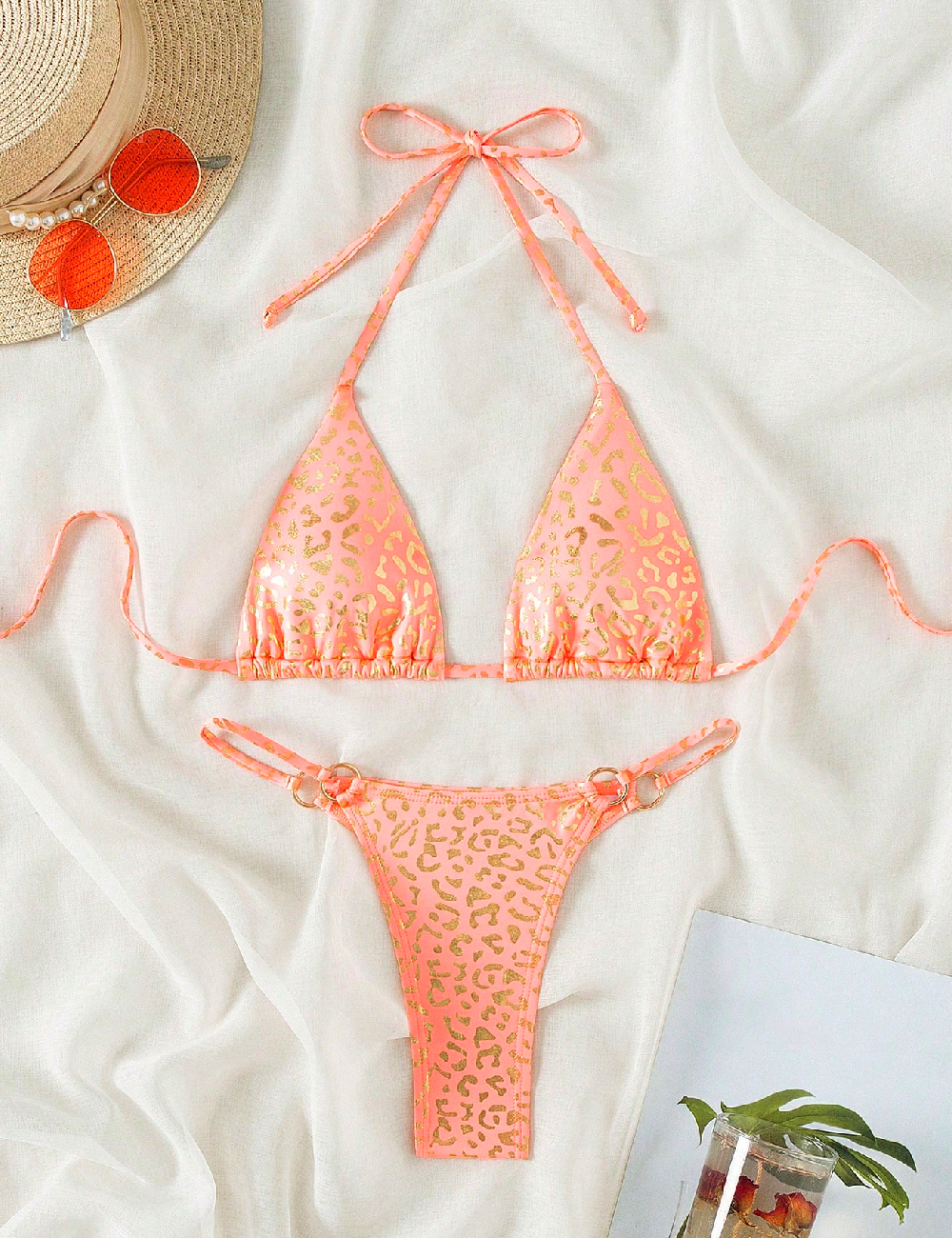 Costum de baie SHEIN, corai