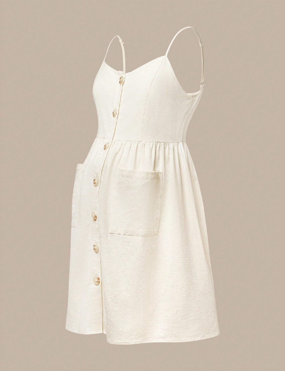 Rochie scurta SHEIN Maternity, ecru