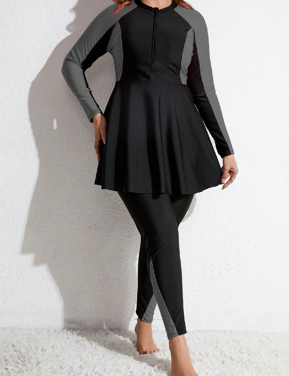 Compleu De Plaja SHEIN CURVE, negru