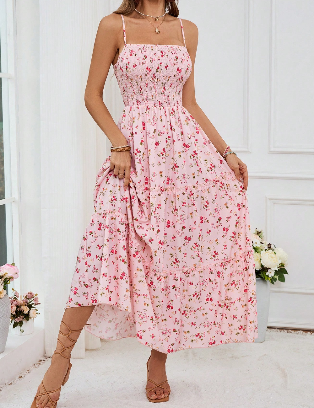 Rochie lunga SHEIN, roz