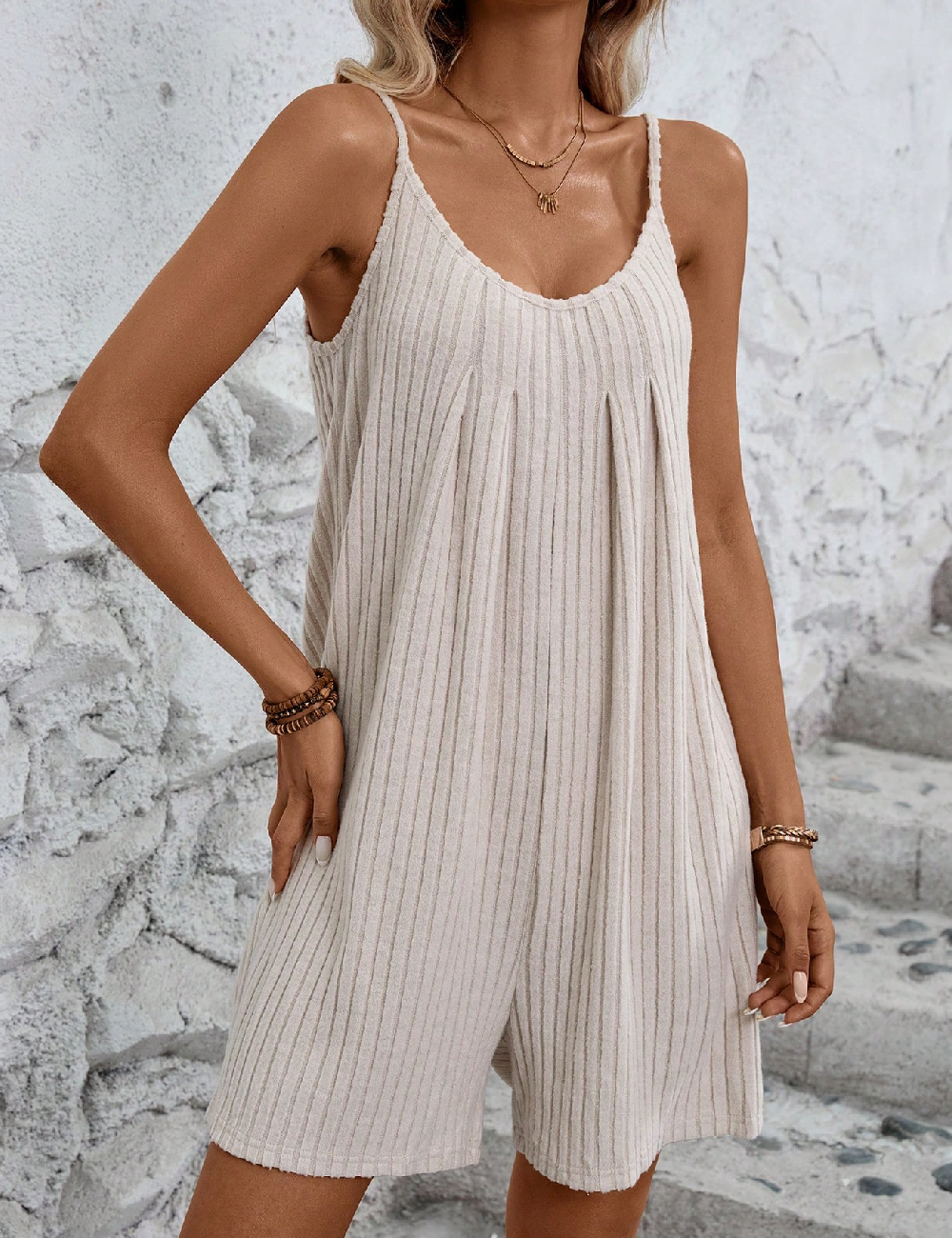 Salopeta SHEIN, crem