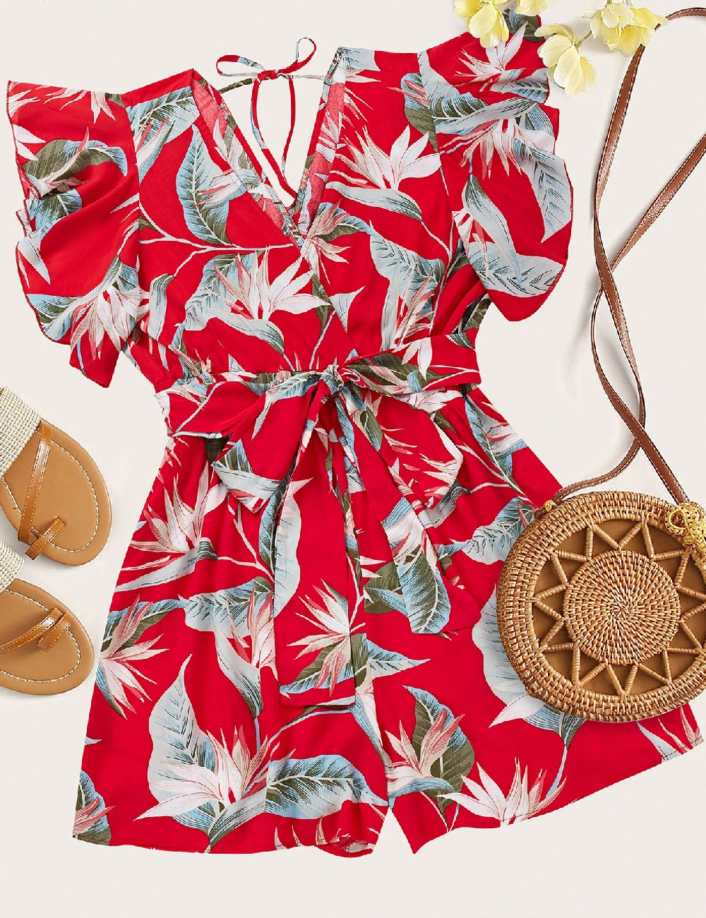 Salopeta SHEIN CURVE, rosu