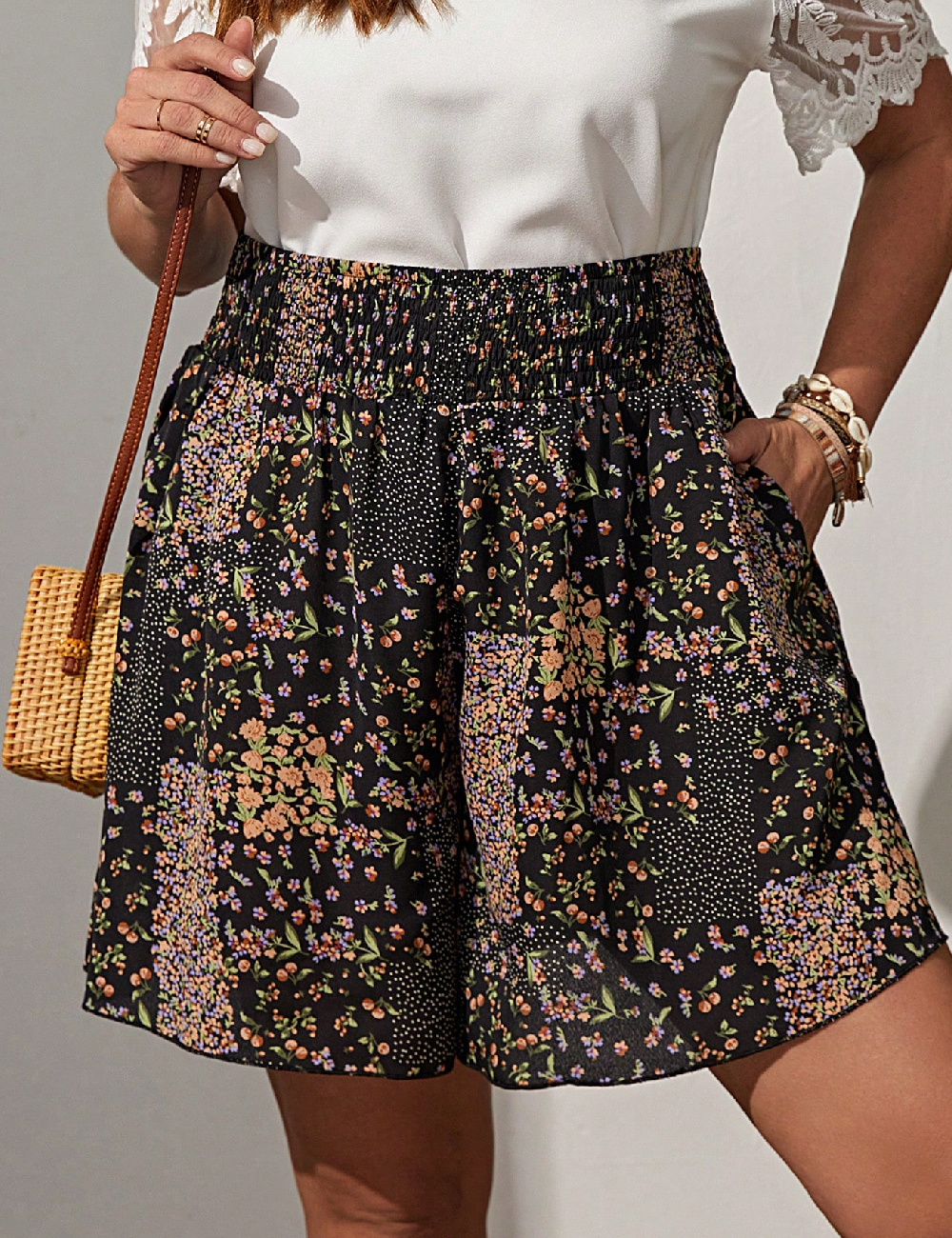 Pantaloni scurti Emery Rose Curve, negru