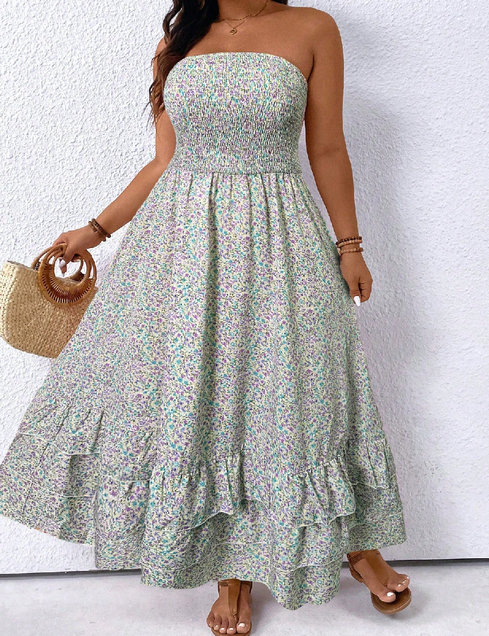 Rochie lunga SHEIN CURVE, floral