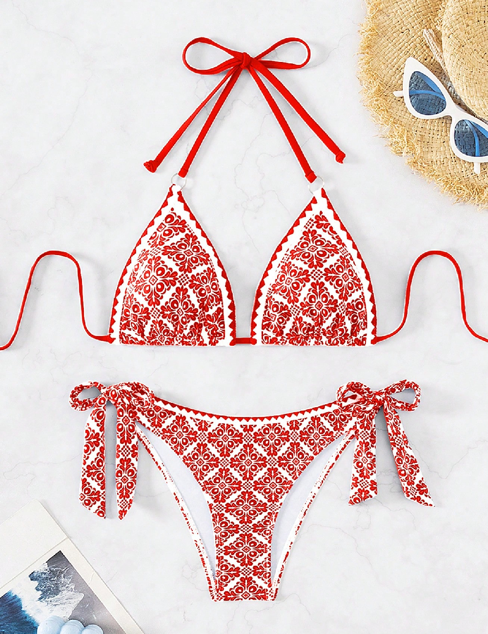 Costum de baie SHEIN, rosu