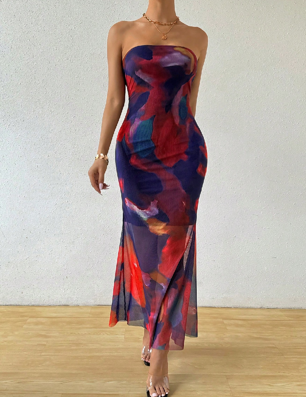 Rochie lunga SHEIN, mix culori