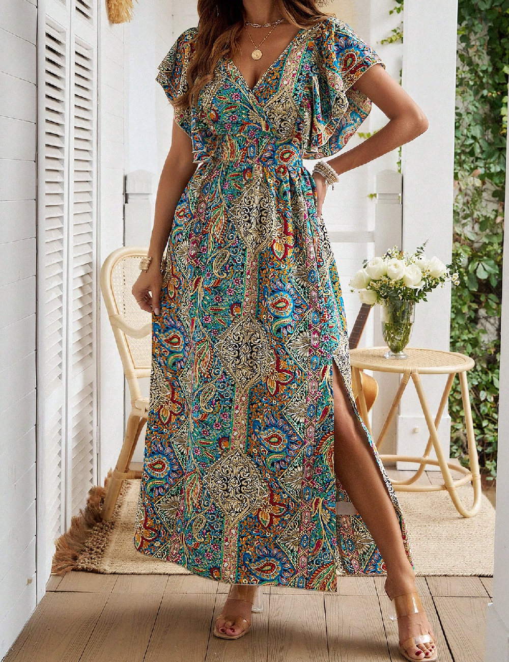 Rochie lunga SHEIN, mix culori