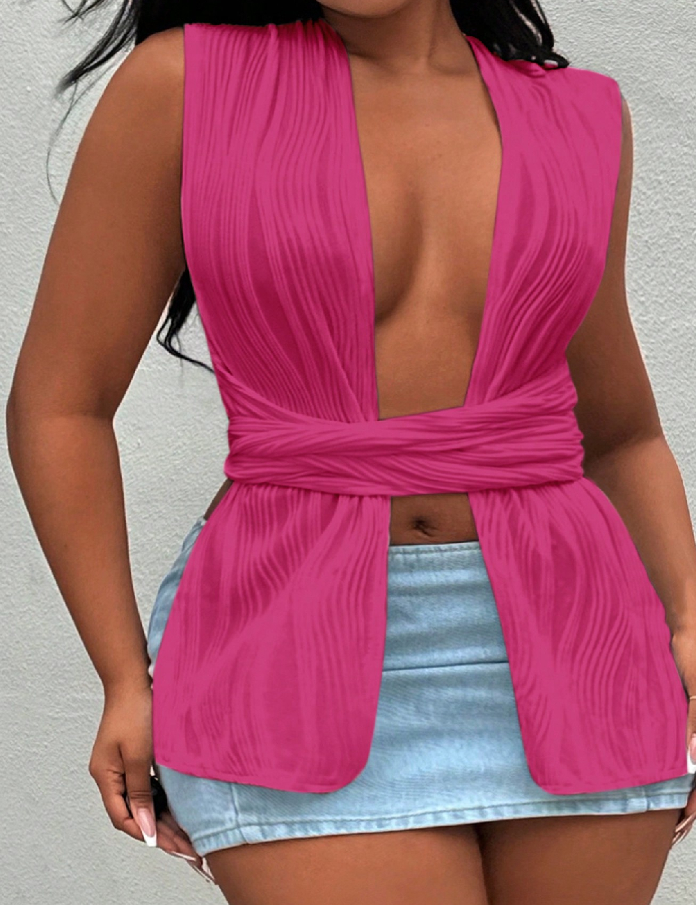 Top SHEIN CURVE, roz